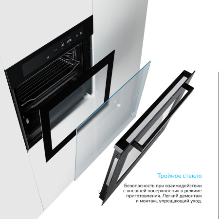 Встраиваемый Электрический духовой шкаф Manya BO639BG, цвет Чёрный