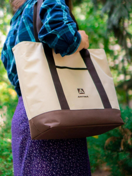 Сумка-холодильник шоппер Арктика 17,5 л бежевая 3400-17-BG 