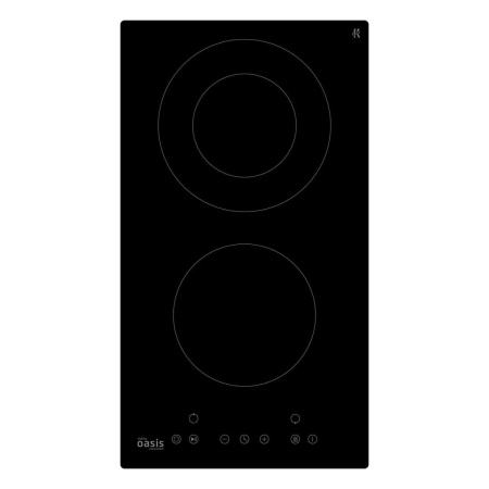 Встраиваемая варочная панель Электрическая Oasis P-SDR, 28,8 см, цвет Чёрный