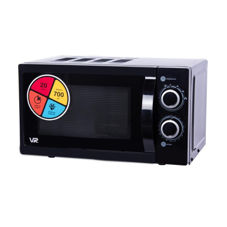 Микроволновая печь VR M20HAB, цвет Чёрный, 20 л.
