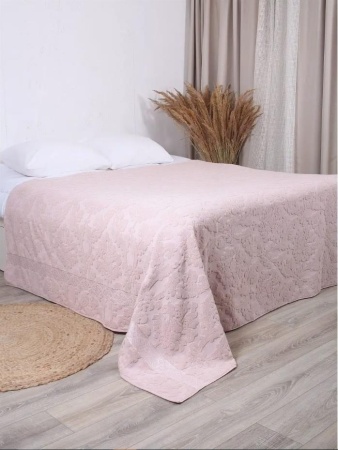 Покрывало Mona Liza Softness 200х220 жаккард махровый пудровый АШ500519/3