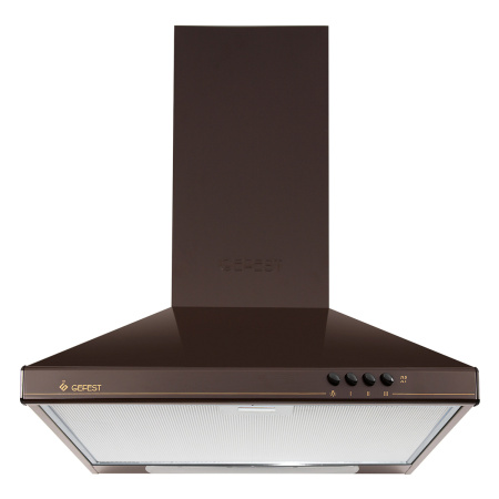 Вытяжка купольная, настенная, Gefest ВО 11 К47 50, цвет Коричневый, ширина 50см.
