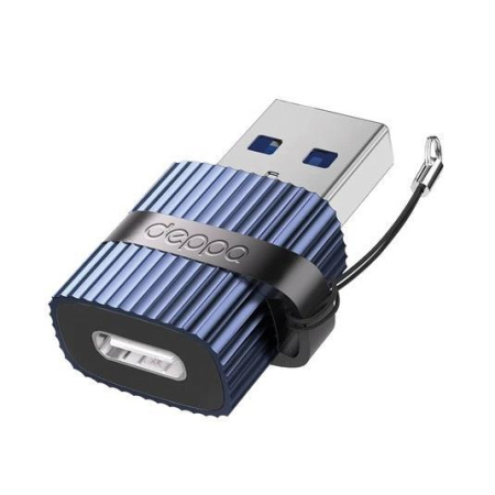 Адаптер Deppa USB-С - USB-A Blue
