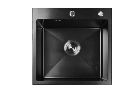 Кухонная мойка Wisent WGS35050BM-C Тиснение с коландером, дозатором и сифоном