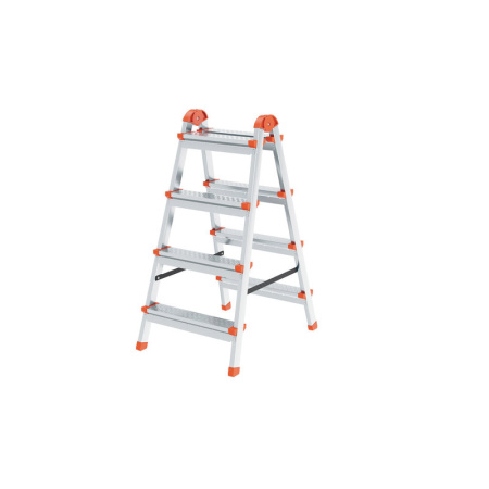 Лестница-стремянка двухсторонняя Perilla ЯРУС стальная 4-х ступенчатая 122404