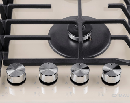 Встраиваемая варочная панель Газовая Maunfeld EGHG.64.63CBG/G, 59 см, цвет Бежевый