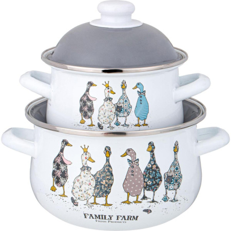 Набор кастрюль Agness Family Farm 4 пр. 1,5 л, 2,8 л 934-718