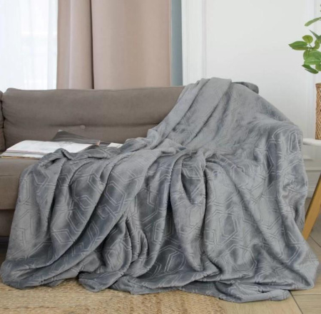 Плед Belezza Chain 200х220 тёмно-серый 6154157