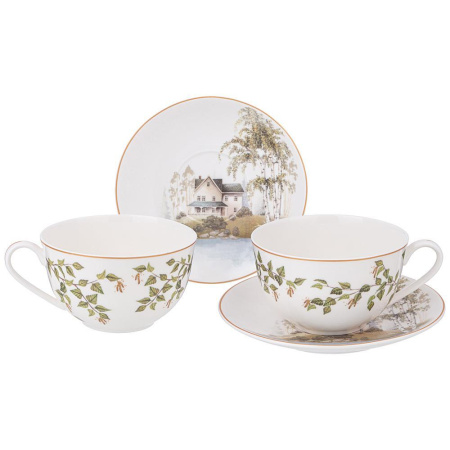 Чайный набор Lefard Березки 4 пр. на 2 пер. 300 мл 85-2009