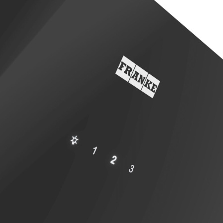 Вытяжка наклонная, настенная, Franke Lens BK 60, цвет Чёрный, ширина 59см.