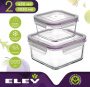 Набор контейнеров Eley квадратные 2 шт ELSTH009P