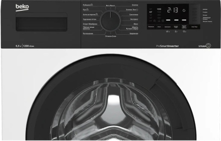 Стиральная машина с фронтальной загрузкой Beko WSRE76120XAWI, Max загрузка - 7кг, Max отжим - 1 200об/мин., цвет Белый