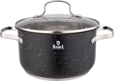 Кастрюля Rashel Стефани 2,6 л/18х10,5 см чёрный гранит R-206v
