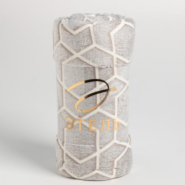 Плед Этель Геометрия 200х220 корал-флис светящийся в темноте 7880902