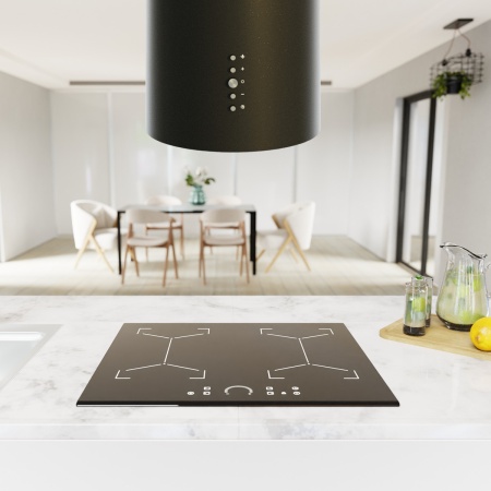 Вытяжка цилиндрическая, настенная, Manya H3502B, цвет Чёрный, ширина 35см.