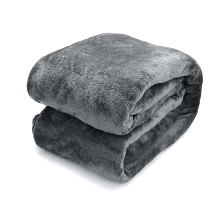 Плед ND Home Велсофт 200х220 Микс светло-серый 308005