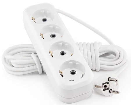 Сетевой удлинитель LUX У4-Е-02 4-местный с з/к (250В,16А,2м)