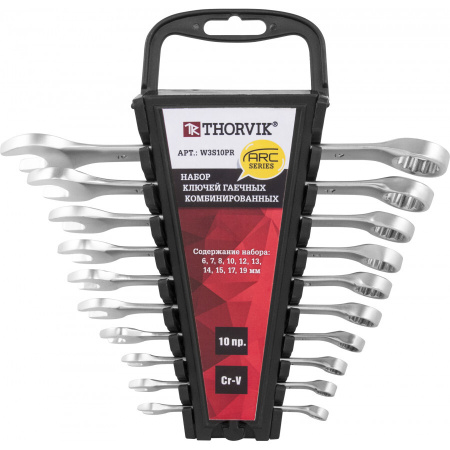 Набор комбинированных ключей Thorvik W3S10PR 6-19 мм 10 предметов