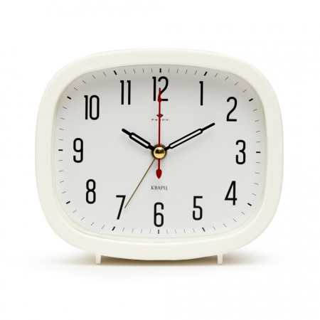 Будильник Рубин Классика 12,5х10,5см белый В5-003