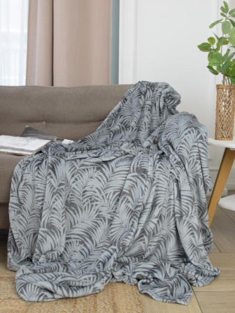 Плед Belezza Caprise 200х220 микрофибра темно-серый 6154984