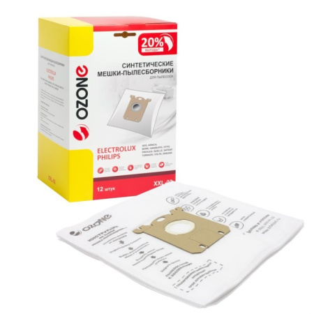 Пылесборник синтетический Ozone д/пылесосов Electrolux S-Bag (XXL-02)12шт