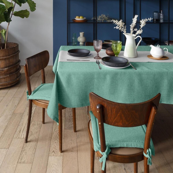 Подушка для стула Волшебная Ночь 40/40 Аквамарин Рогожка 791066