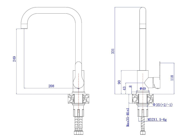 Смеситель Avapax AP01277B Black