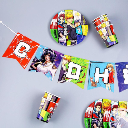 Набор бумажной посуды Страна Карнавалия Аниме 9799780