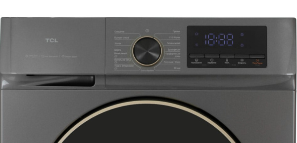 Стиральная машина с фронтальной загрузкой TCL TWRP-1108W12G2, Max загрузка - 8кг, Max отжим - 1 200об/мин., цвет Серый