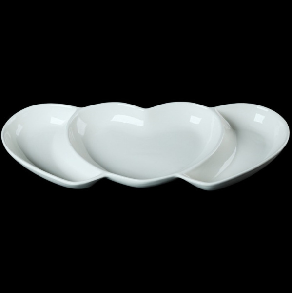 Менажница Yujing Сердце 3 секции 14#