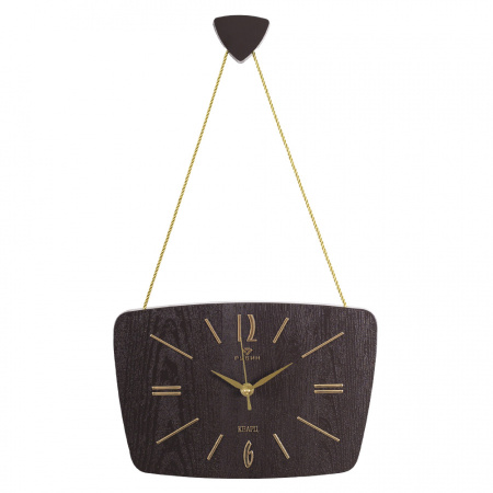 Часы настенные Рубин Ретро 27х18см коричневый+золото 2618-004