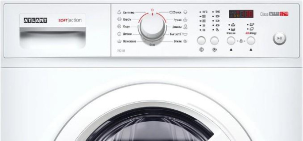 Стиральная машина с фронтальной загрузкой Атлант 70С105-00, Max загрузка - 7кг, Max отжим - 1 000об/мин., цвет Белый