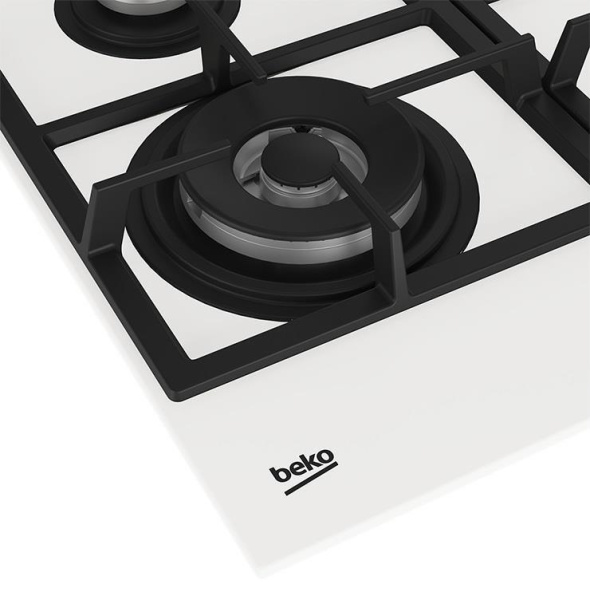 Встраиваемая варочная панель Газовая Beko HILW 64225 SW, 58,5 см, цвет Белый