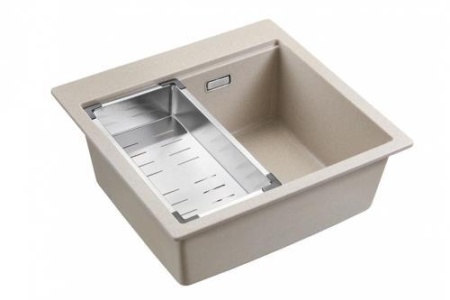 Кухонная мойка Emar EMQ-1520.Q Берилл с коландером