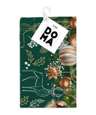 Полотенце Vse Doma 45/60 Изумрудная Сказка Вафельное полотно A14784