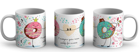 Кружка Сладости Пончики 330 мл КРС-2129