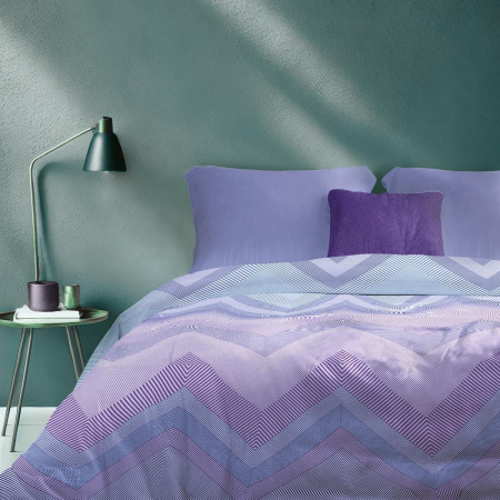 КПБ 2 сп Fine Line Сияние н/у 70/70 с простынью на рез. Перкаль A35872