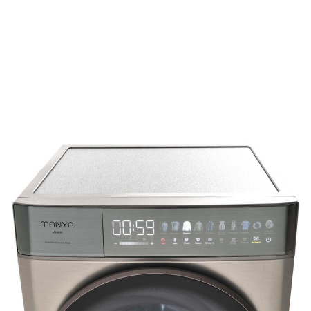 Стиральная машина с фронтальной загрузкой Manya M1409X, Max загрузка - 10кг, Max отжим - 1 400об/мин., цвет Серебристый