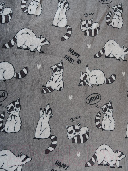 Плед Casa Conforte Festival 180x200 микрофибра raccoon темно-серый 6154759