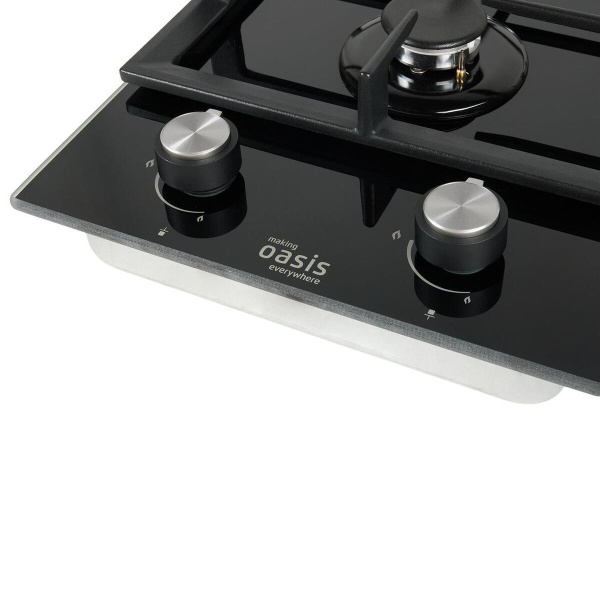 Встраиваемая варочная панель Газовая Oasis P-GBD, 29 см, цвет Чёрный