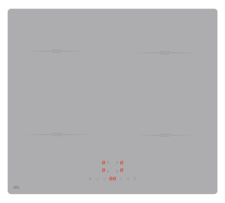 Встраиваемая варочная панель Индукционная ATL 2 KIO 64 B GR, 59 см, цвет Серый