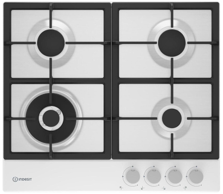 Встраиваемая варочная панель Газовая Indesit THPM 642 WS/WH/I, 58 см, цвет Белый