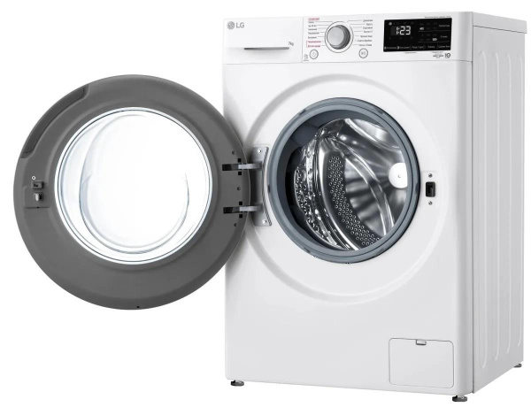 Стиральная машина с фронтальной загрузкой LG F2V3HS4W, Max загрузка - 7кг, Max отжим - 1 200об/мин., цвет Белый