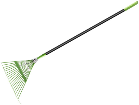 Грабли веерные Центро инструмент 0502-Ч с компенсатором, с черенком