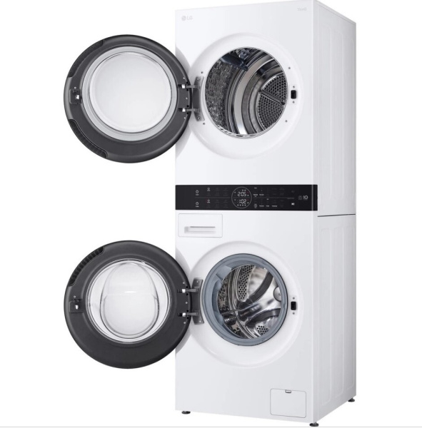 Стирально-сушильная колонна LG W4W8LVPKWHM, цвет Белый