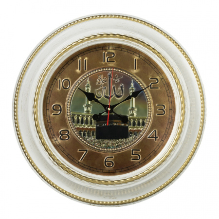 Часы настенные Рубин Кааба d-60см белый с золотом 6141-112W