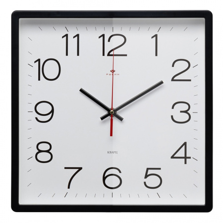 Часы настенные Рубин Классика 30х30см черный 3028-141B