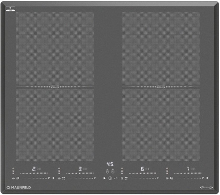 Встраиваемая варочная панель Индукционная Maunfeld CVI594SF2DGR Inverter, 59 см, цвет Серый