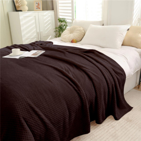 Плед Vse Doma Велсофт 180х200 Коричневый A68007