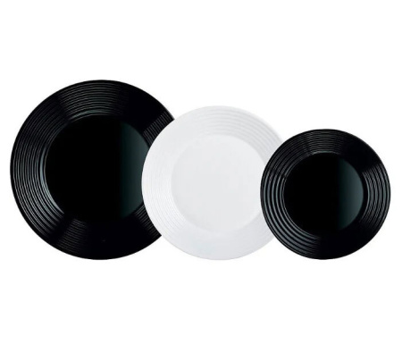 Набор столовый Luminarc Harena Black&White 18 пр. N1518